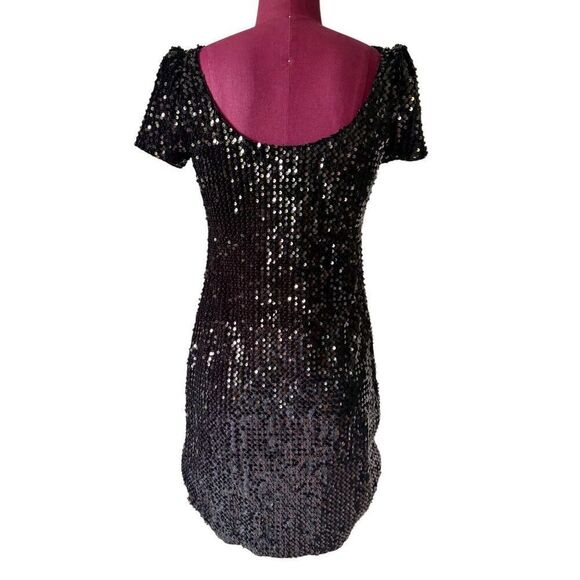 NEW White House Black Market Sequin Mini Dress size XS Black - Picture 2 of 7